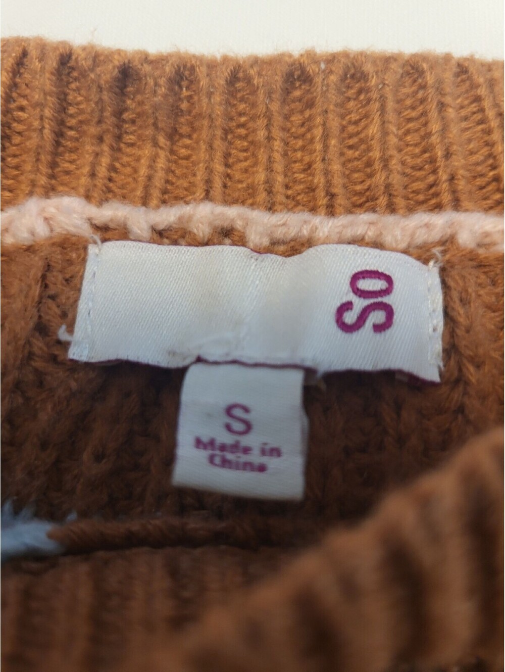 So Women's Striped Knit Sweater Size Small Brown Multi-Color